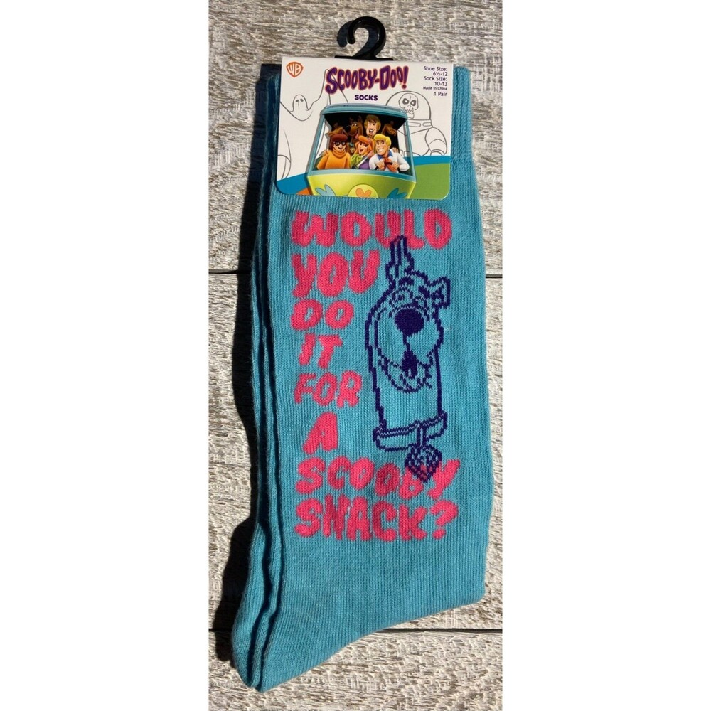 What Would You Do For A Scooby Snack Crew Socks Size 6-12 #D113
